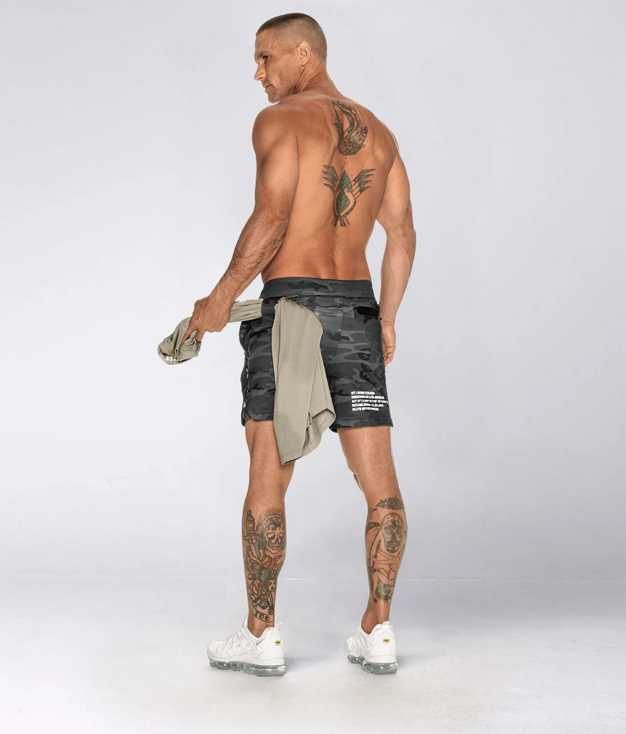 8100 . AirPro Regular-Fit Shorts - Grey Camo