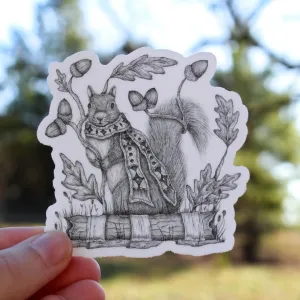 Acorn Forager Squirrel Sticker