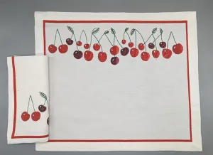 Amparo's Cherries Place Mats and Napkins (Sold Individually)