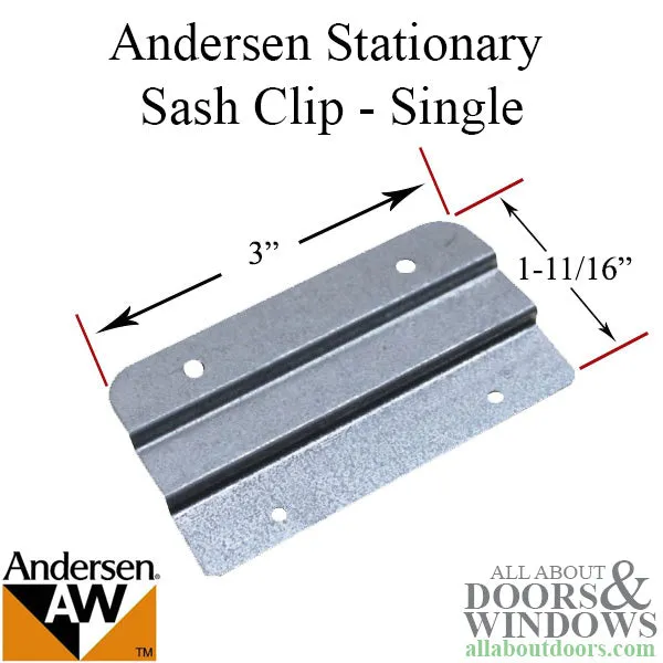 Andersen Perma-Shield Enhanced Casement Windows - Stationary Sash Clip - Single