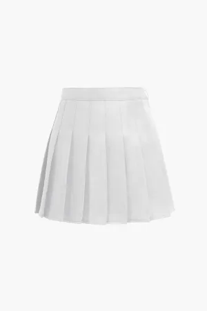 Basic Pleated Mini Skirt