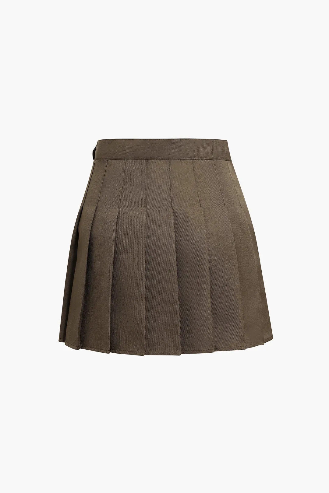 Basic Pleated Mini Skirt