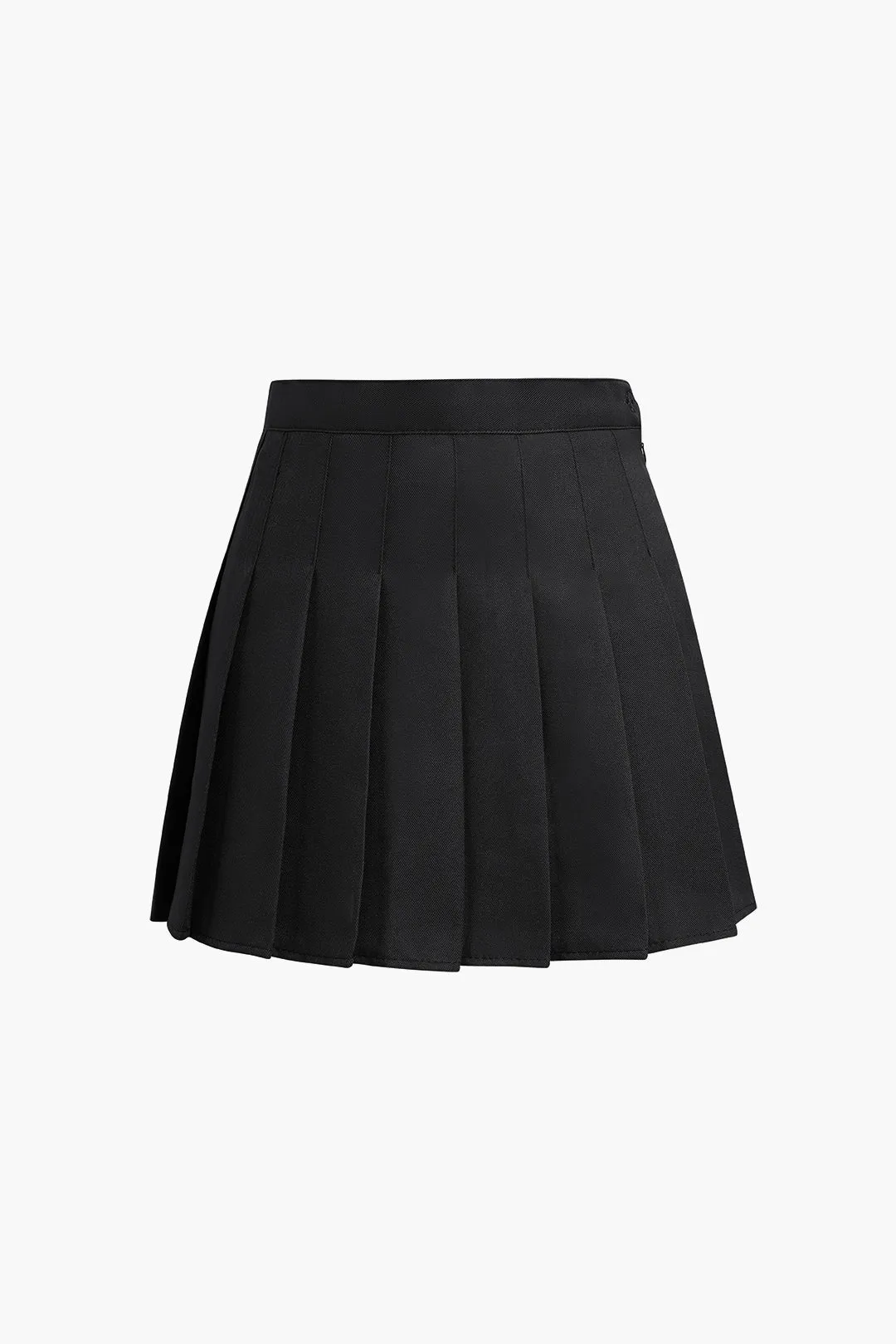 Basic Pleated Mini Skirt