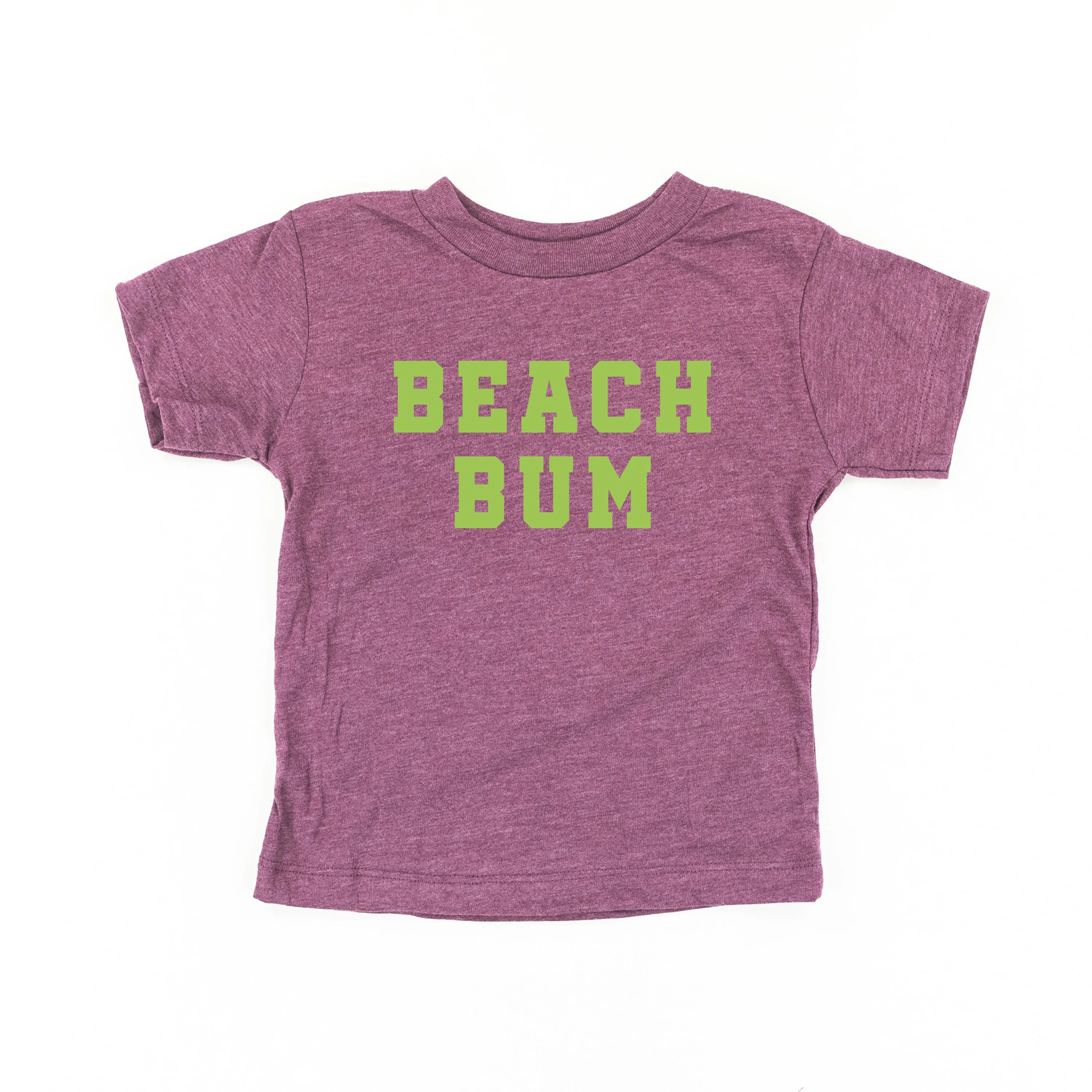 BEACH BUM DESIGN FRONT / OCEAN SUNSET BACK - Short Sleeve Child Shirt