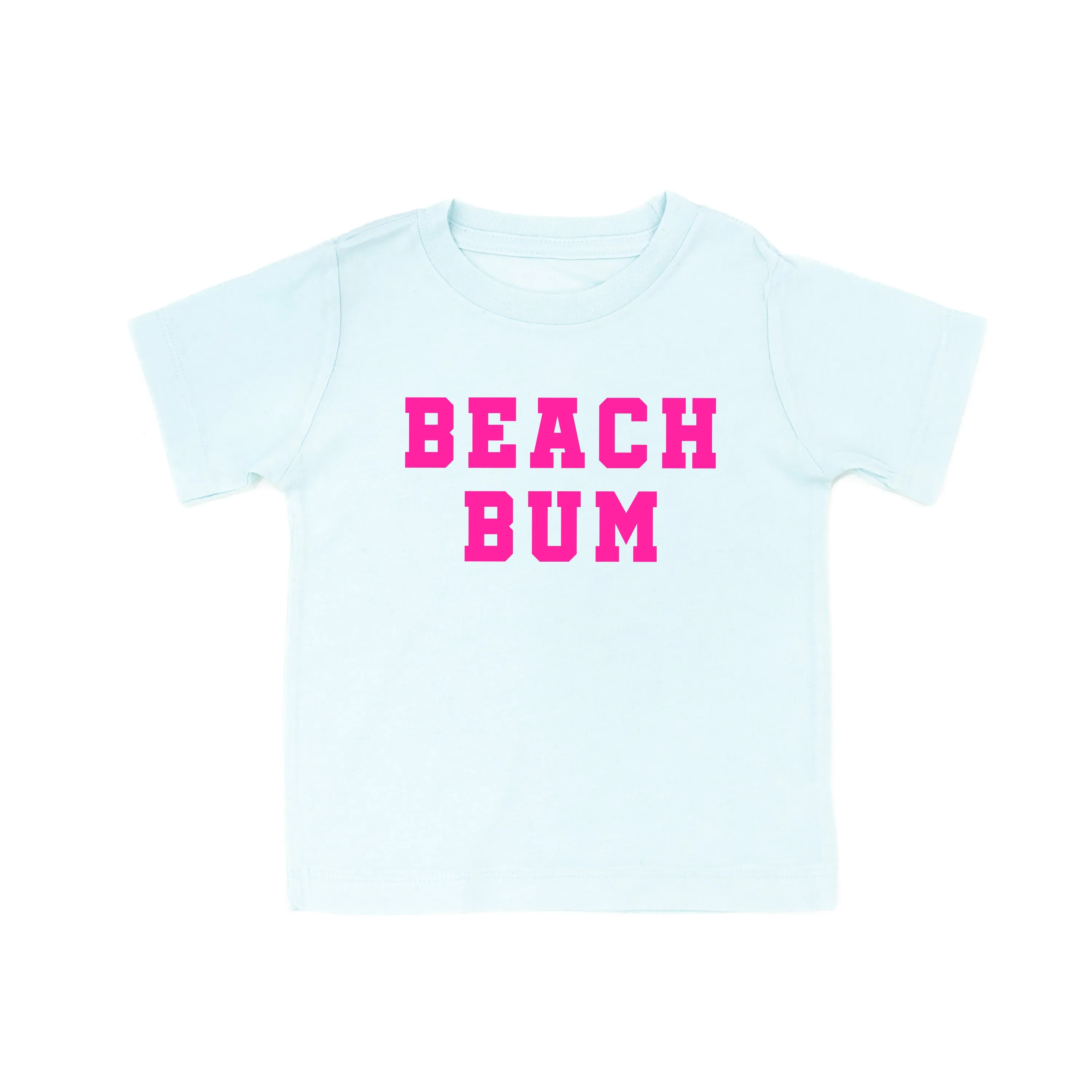 BEACH BUM DESIGN FRONT / OCEAN SUNSET BACK - Short Sleeve Child Shirt