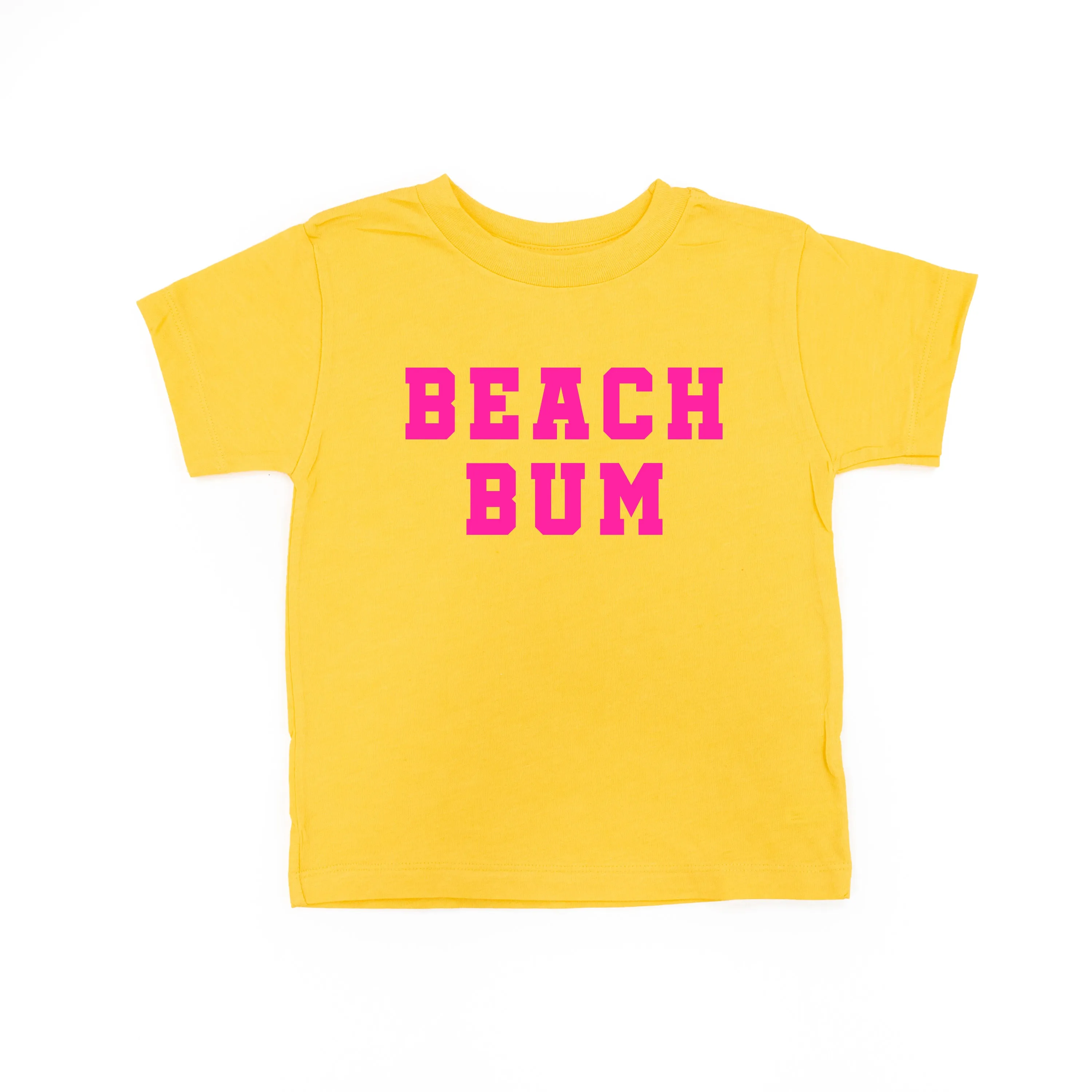 BEACH BUM DESIGN FRONT / OCEAN SUNSET BACK - Short Sleeve Child Shirt