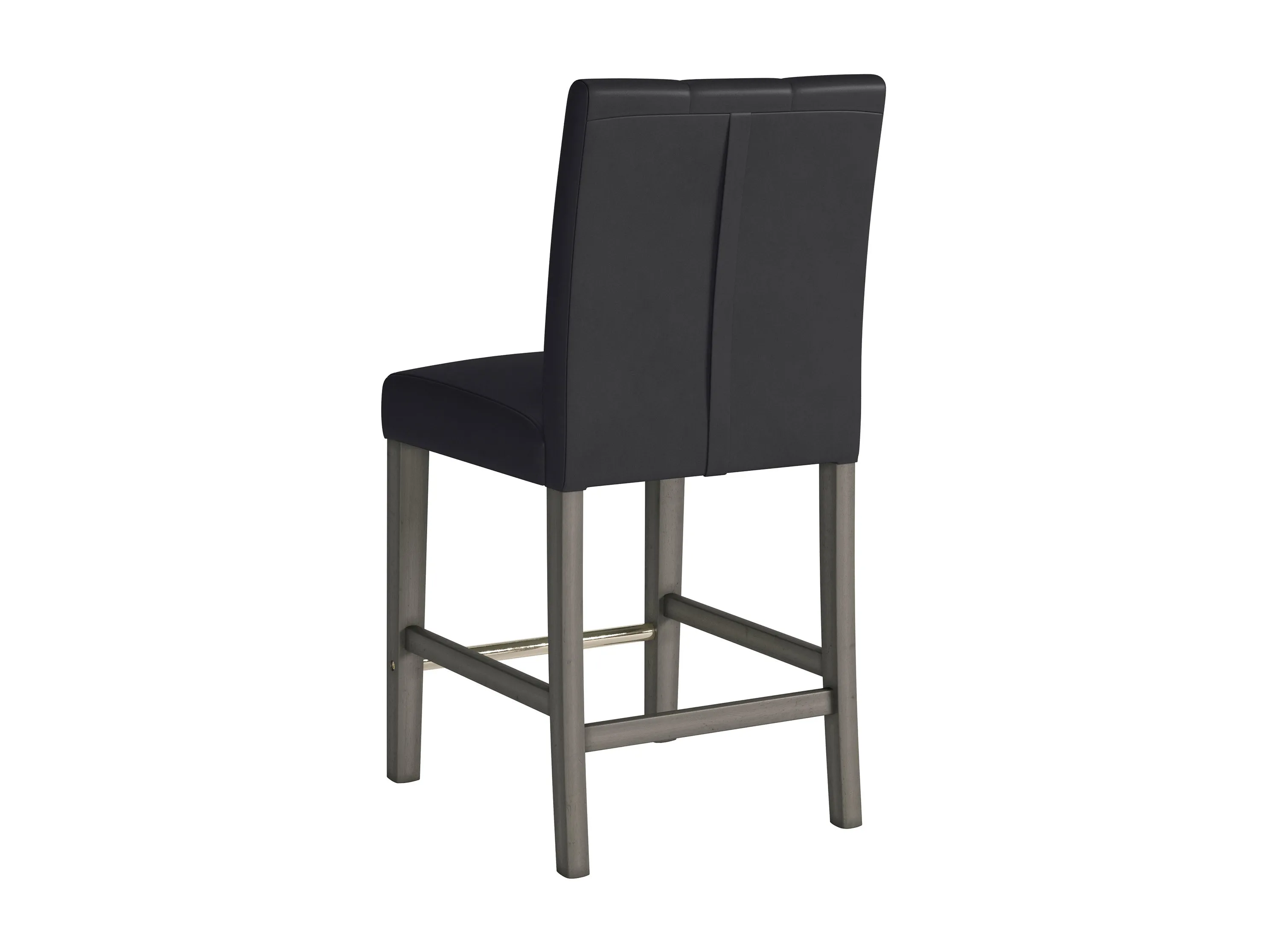 Black Vegan Leather Counter Height Stool