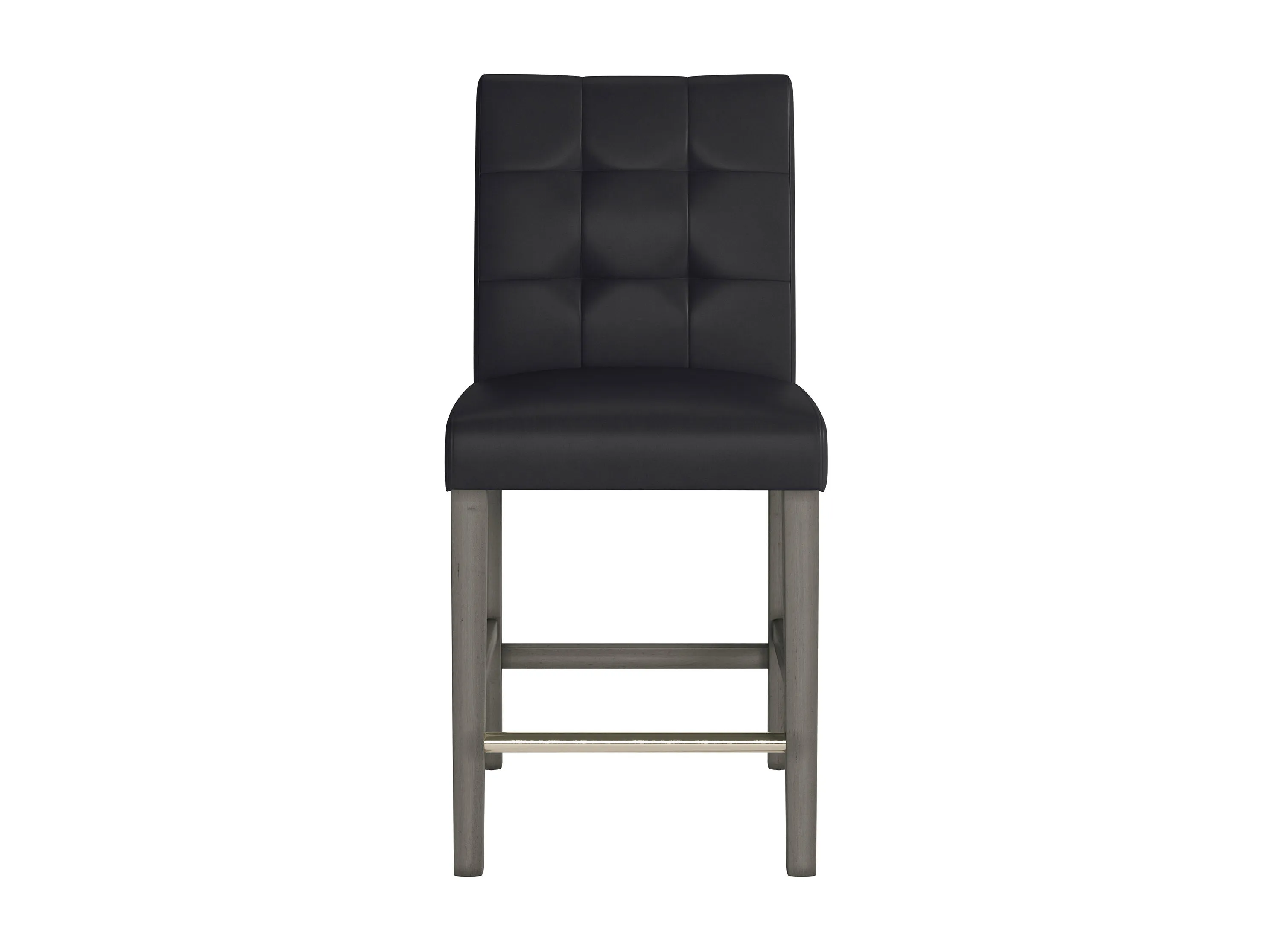 Black Vegan Leather Counter Height Stool