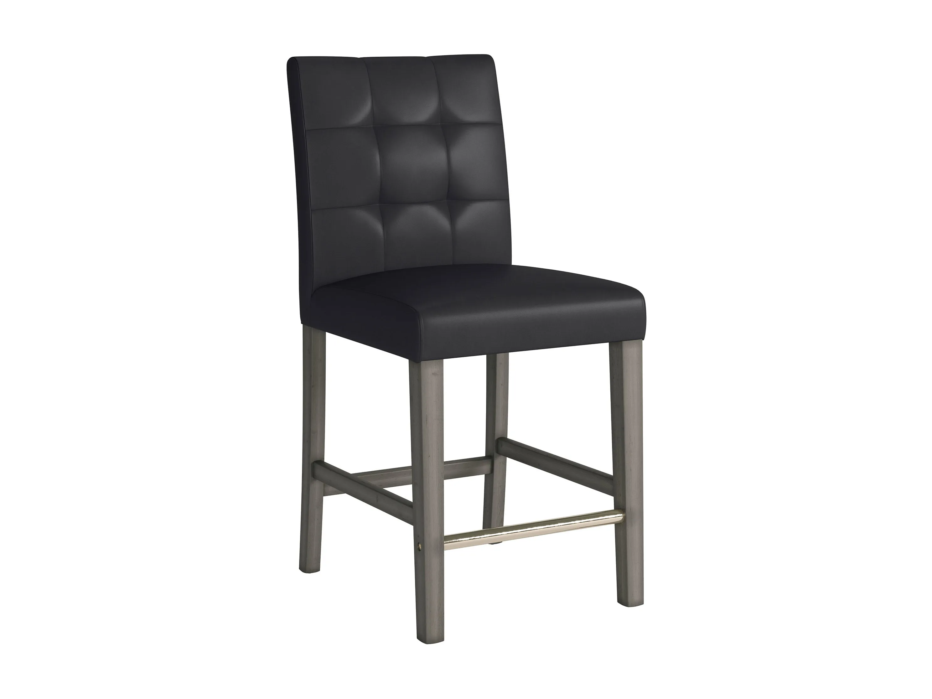 Black Vegan Leather Counter Height Stool