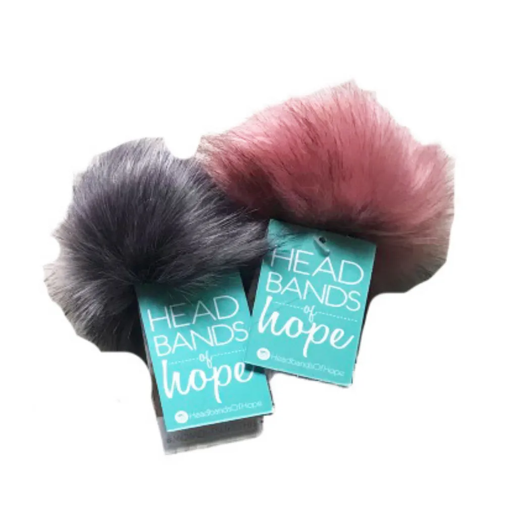 Blush   Grey Snap Pom Pom Pack of 2