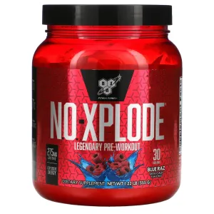 BSN, N.O.-Xplode Legendary Pre-Workout 1.22 lb (555 g) Blue Raz Exp 20 Dec 2025