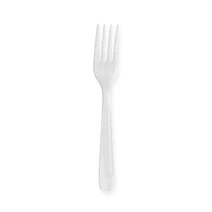 CCF Bulk Heavy Weight PP Plastic Fork - White 1000 Pieces/Case