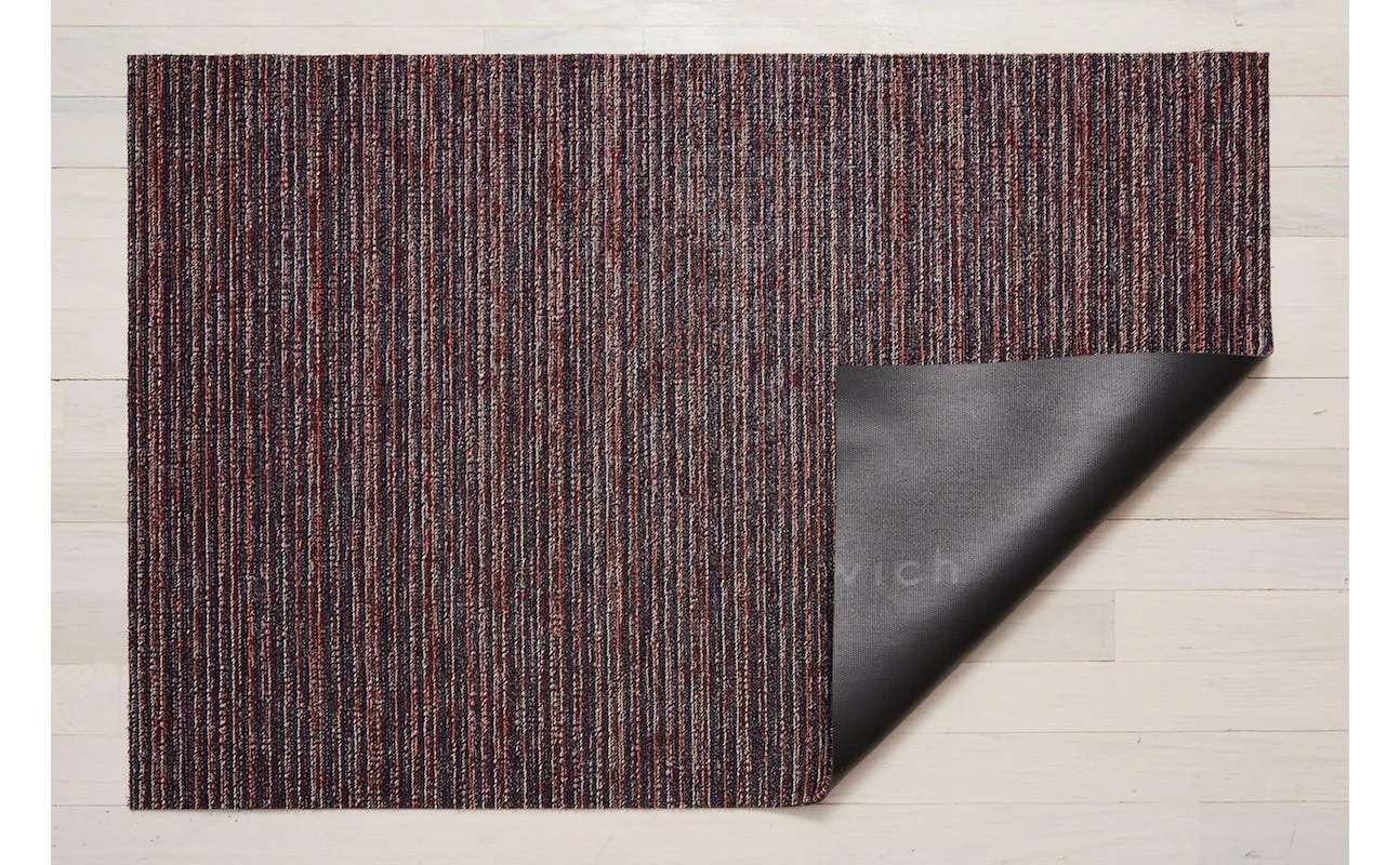 Chilewich Shag Utility Mat - Skinny Stripe - Mulberry