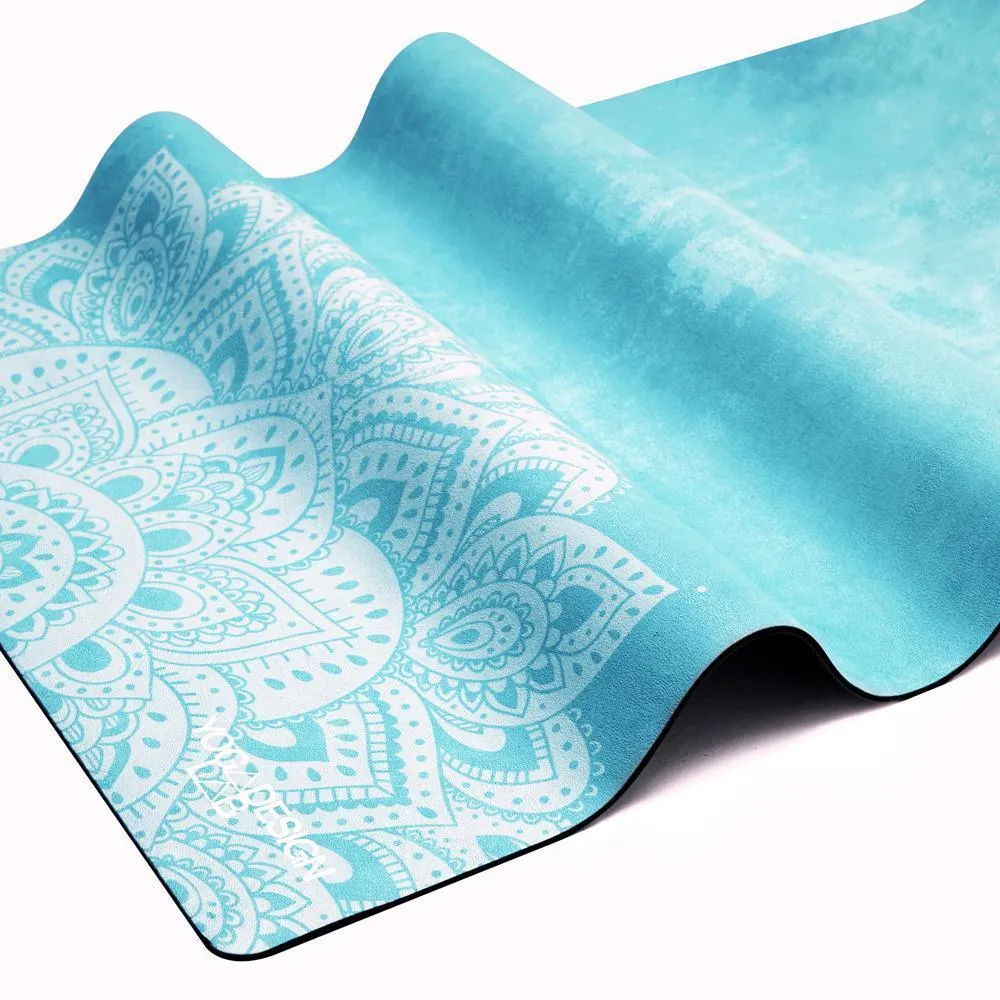 Combo Yoga Mat: 2-in-1 (Mat   Towel) - Mandala Turquoise