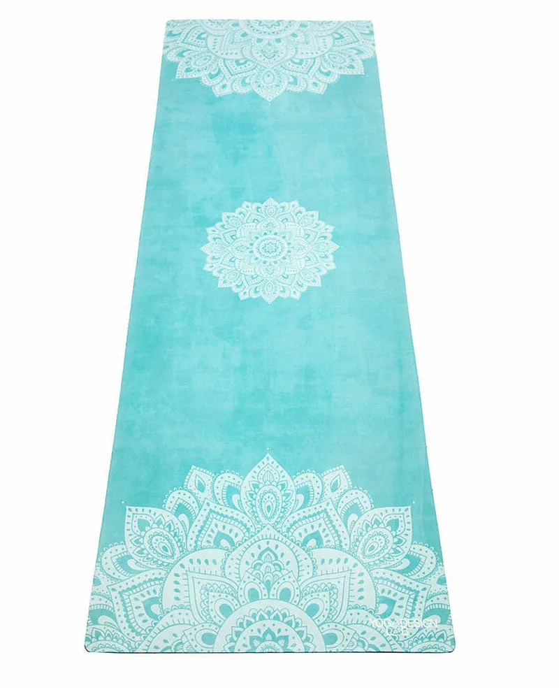 Combo Yoga Mat: 2-in-1 (Mat   Towel) - Mandala Turquoise