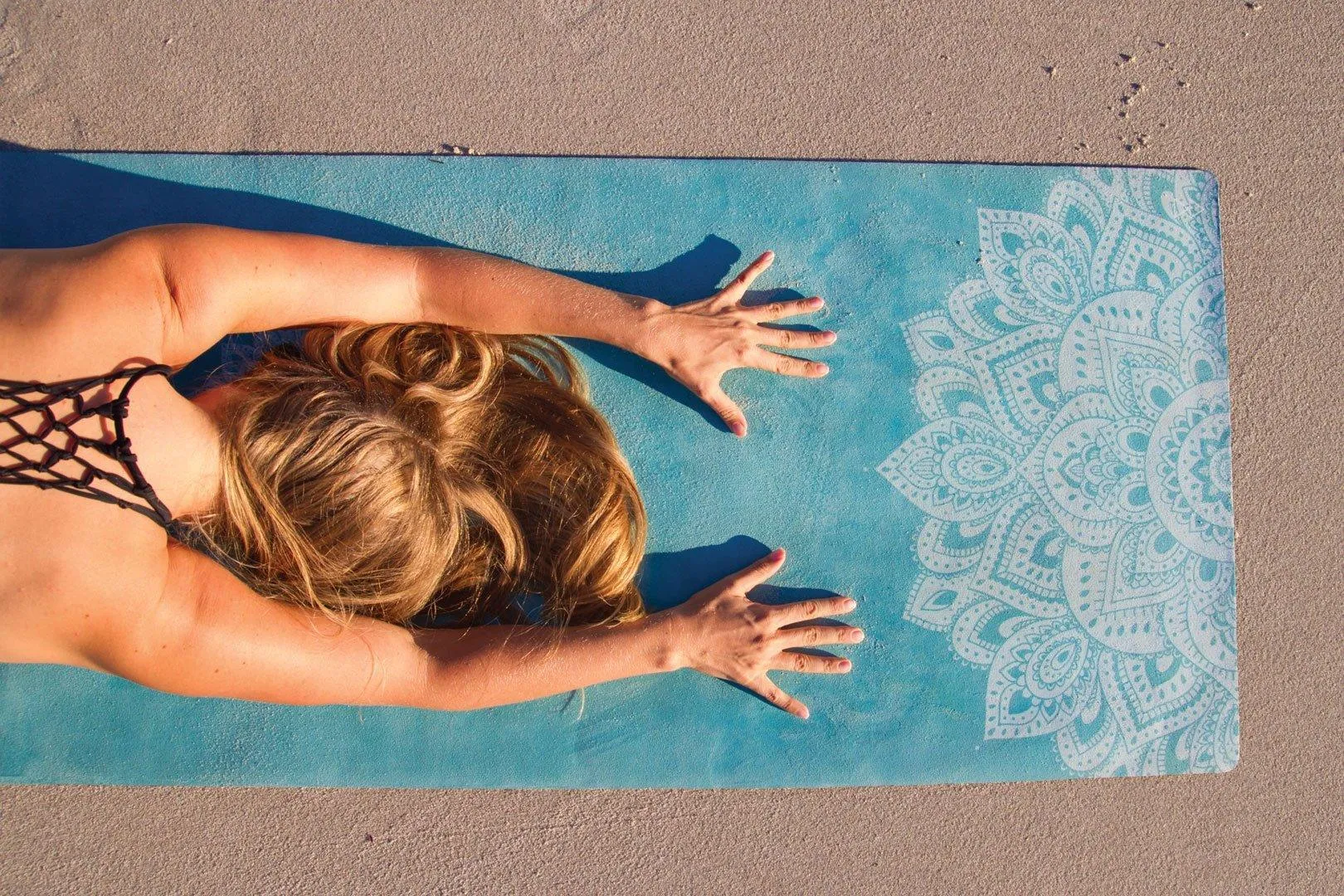 Combo Yoga Mat: 2-in-1 (Mat   Towel) - Mandala Turquoise