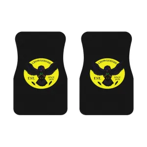 Crowgodshi Car Mats (2x Front), YELLOW