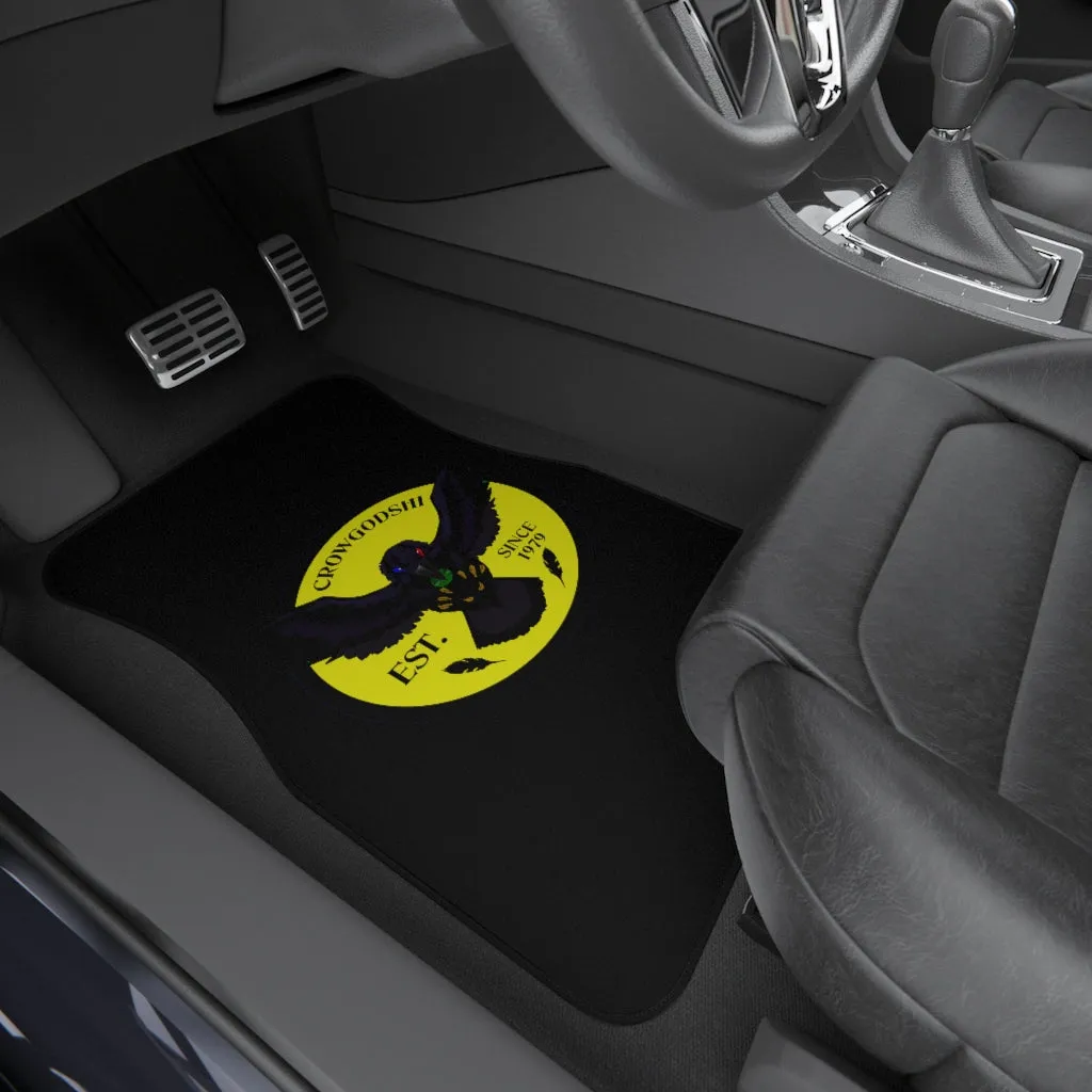 Crowgodshi Car Mats (2x Front), YELLOW