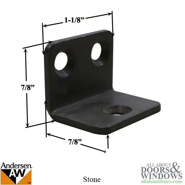 Discontinued 3 Hole Stationary Top Panel Top Bracket - Stone