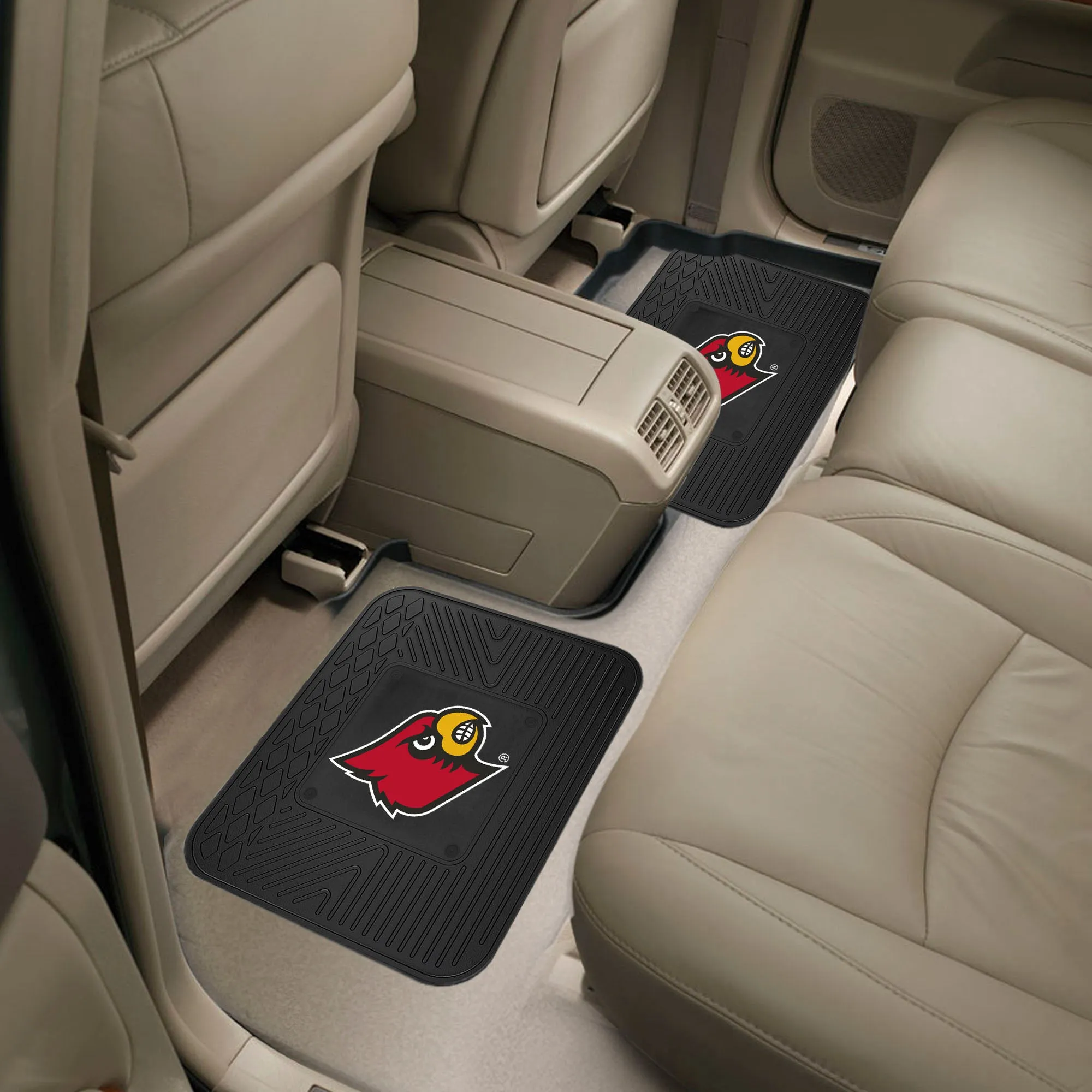 Fanmats Louisville Cardinals Back Seat Car Utility Mats - 2 Piece Set