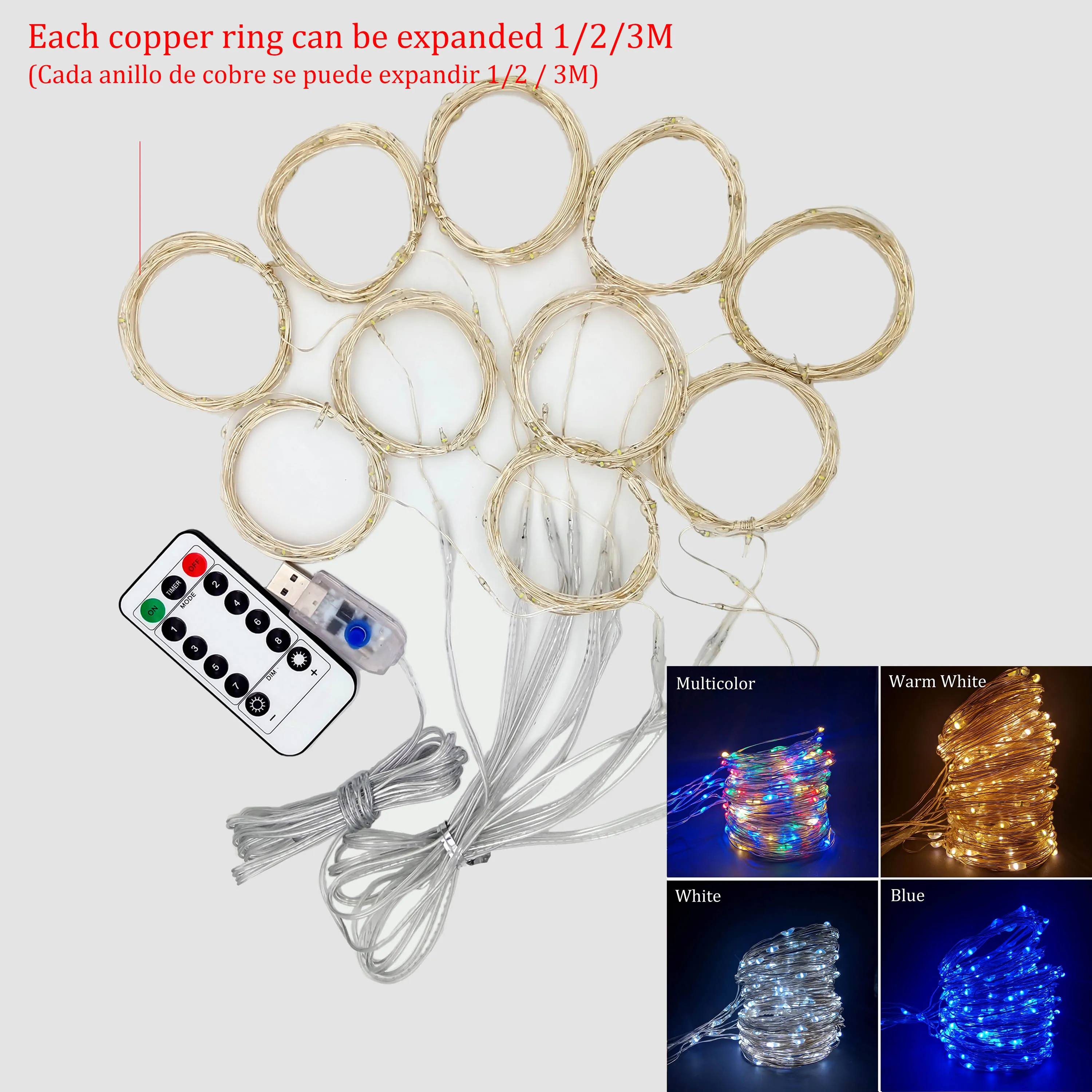 Garland Curtain for Room New Year's Wedding Christmas Lights Decorations Curtains For Home Festoon Led Light Decor Fairy Lights