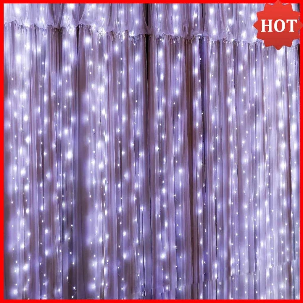 Garland Curtain for Room New Year's Wedding Christmas Lights Decorations Curtains For Home Festoon Led Light Decor Fairy Lights