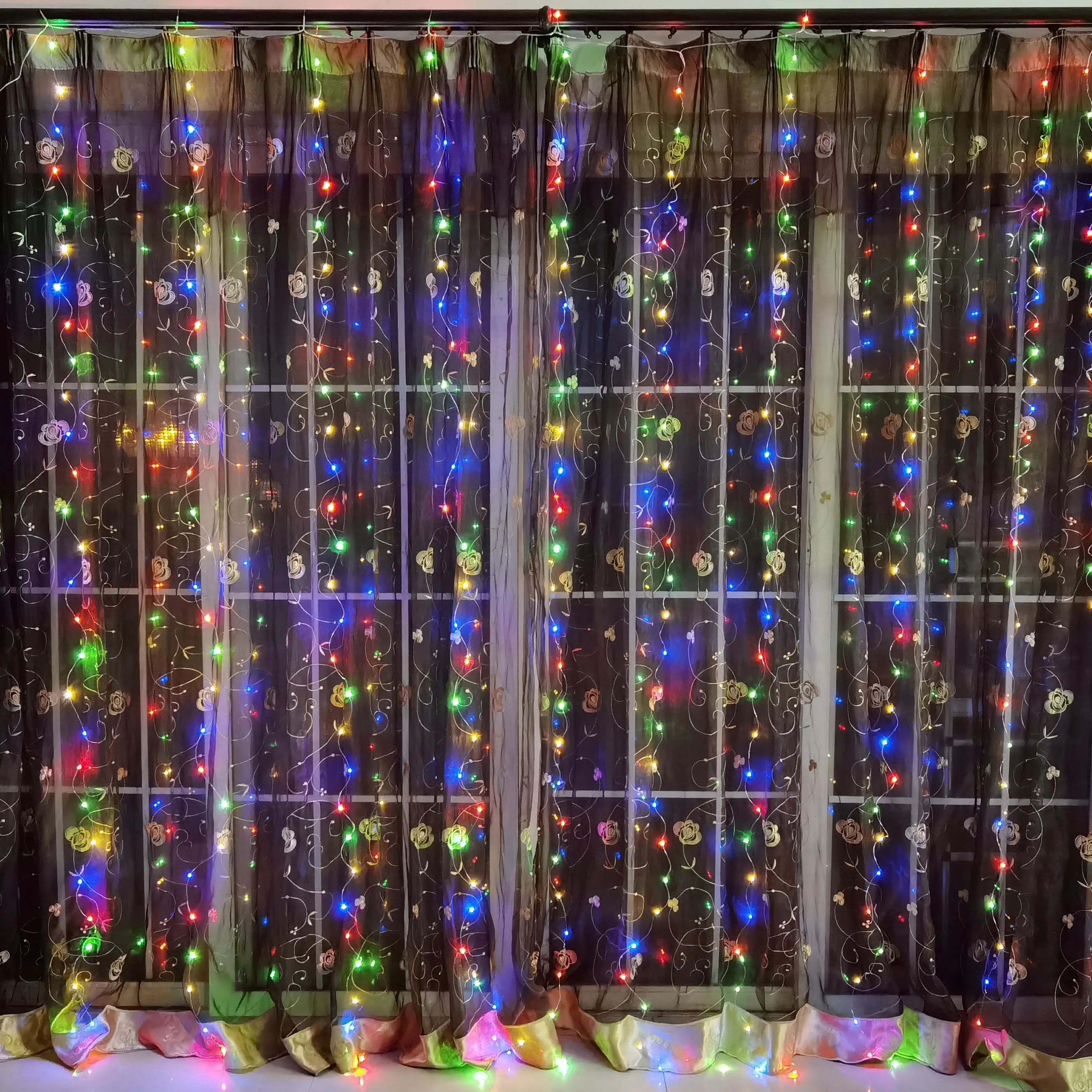 Garland Curtain for Room New Year's Wedding Christmas Lights Decorations Curtains For Home Festoon Led Light Decor Fairy Lights