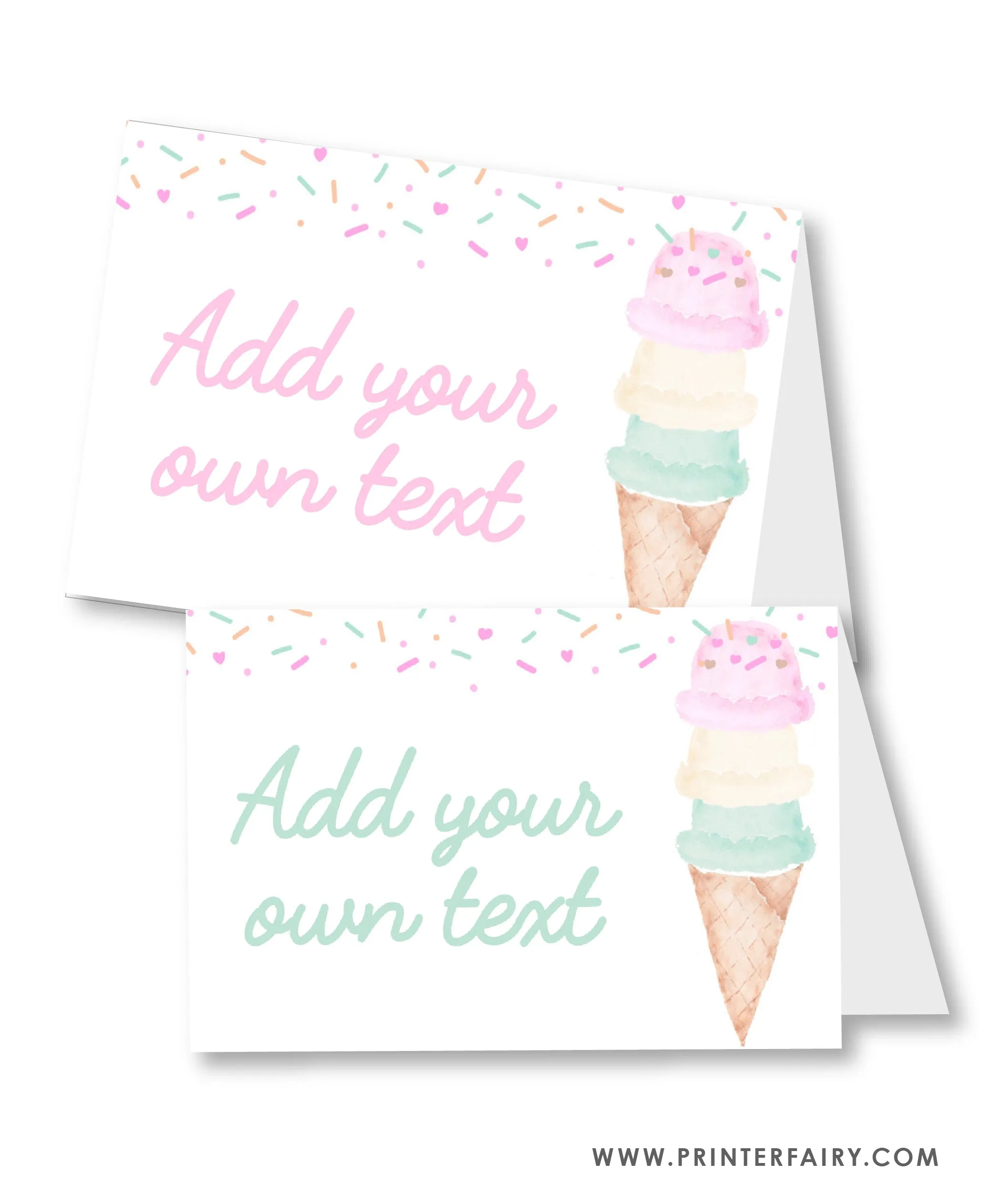 Ice Cream Baby Shower Food Tents