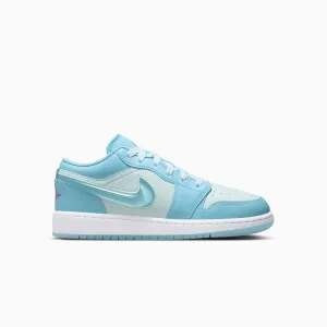 Kid's Air Jordan 1 Low SE "Aquarius Blue" Grade School