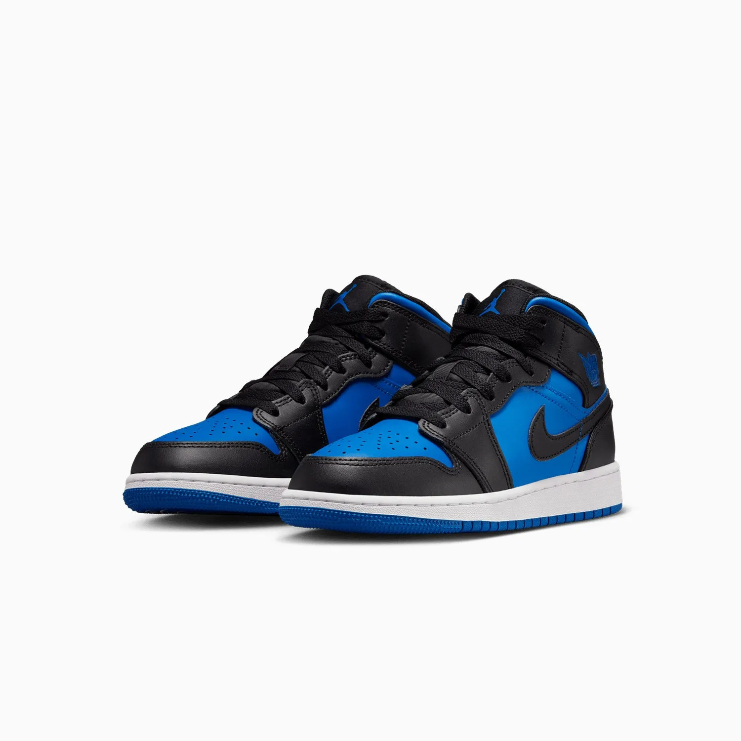 Kid's Air Jordan 1 Mid "Black Royal Blue" Grade School