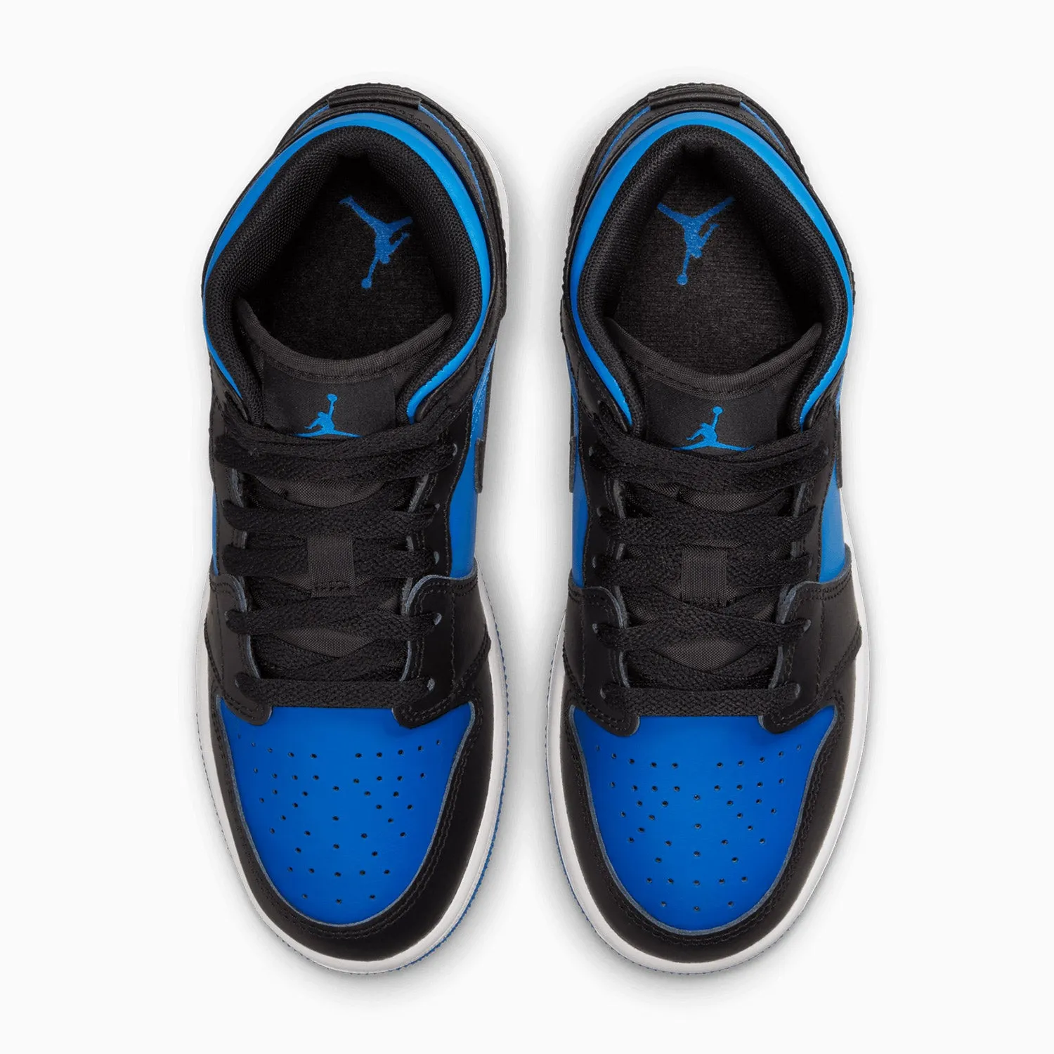 Kid's Air Jordan 1 Mid "Black Royal Blue" Grade School