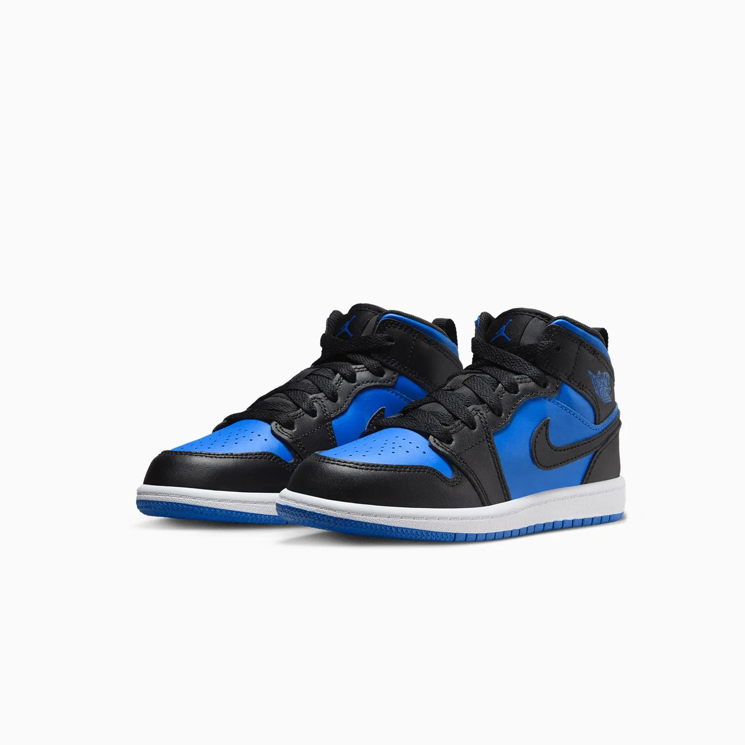 Kid's Air Jordan 1 Mid "Black Royal Blue" Pre School