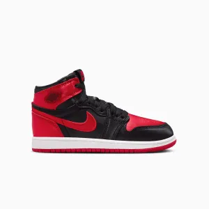 Kid's Air Jordan 1 Retro High OG "Satin Bred" Pre School