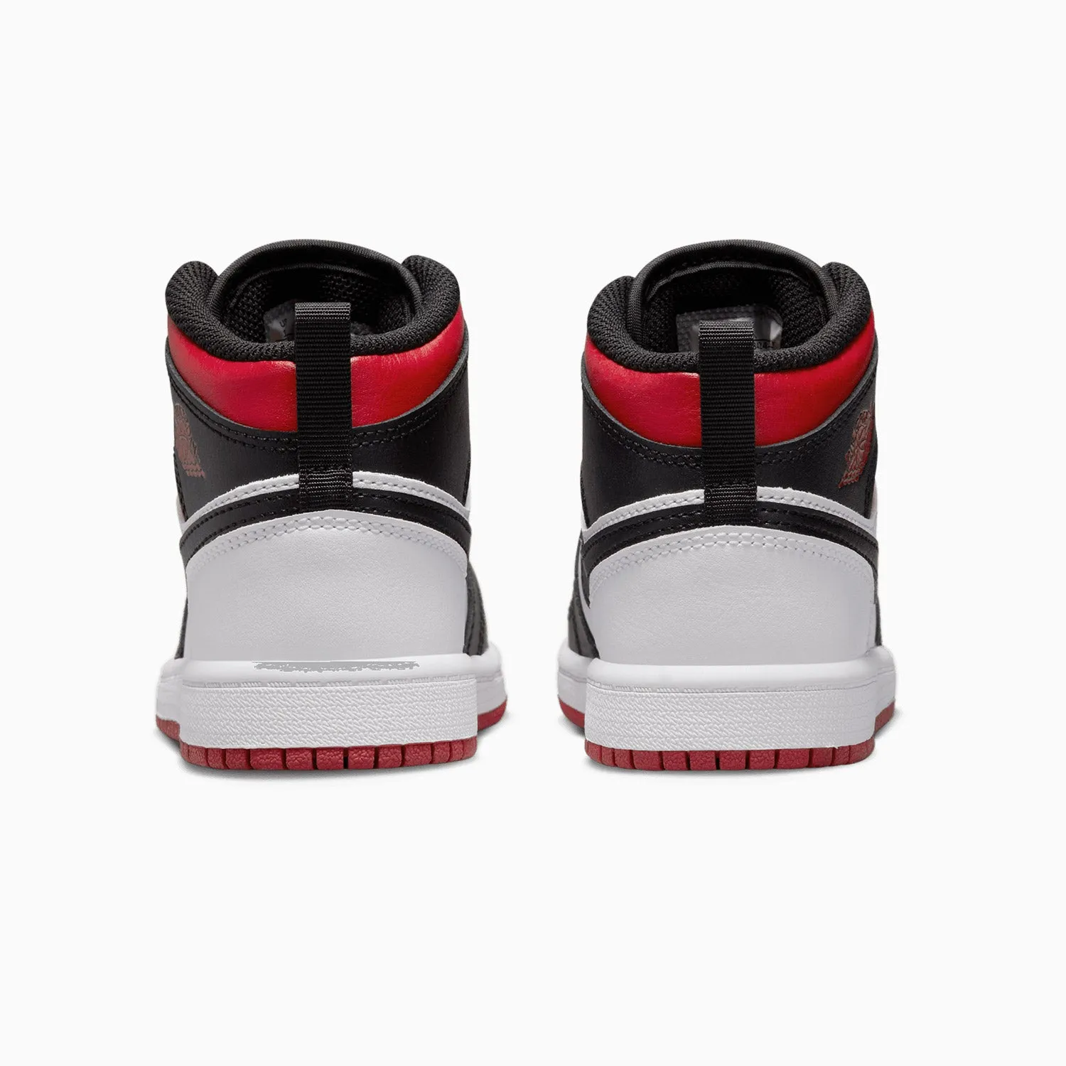 Kid's Jordan 1 Mid "Gym Red Black Toe" Pre School