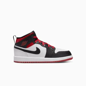 Kid's Jordan 1 Mid "Gym Red Black Toe" Pre School