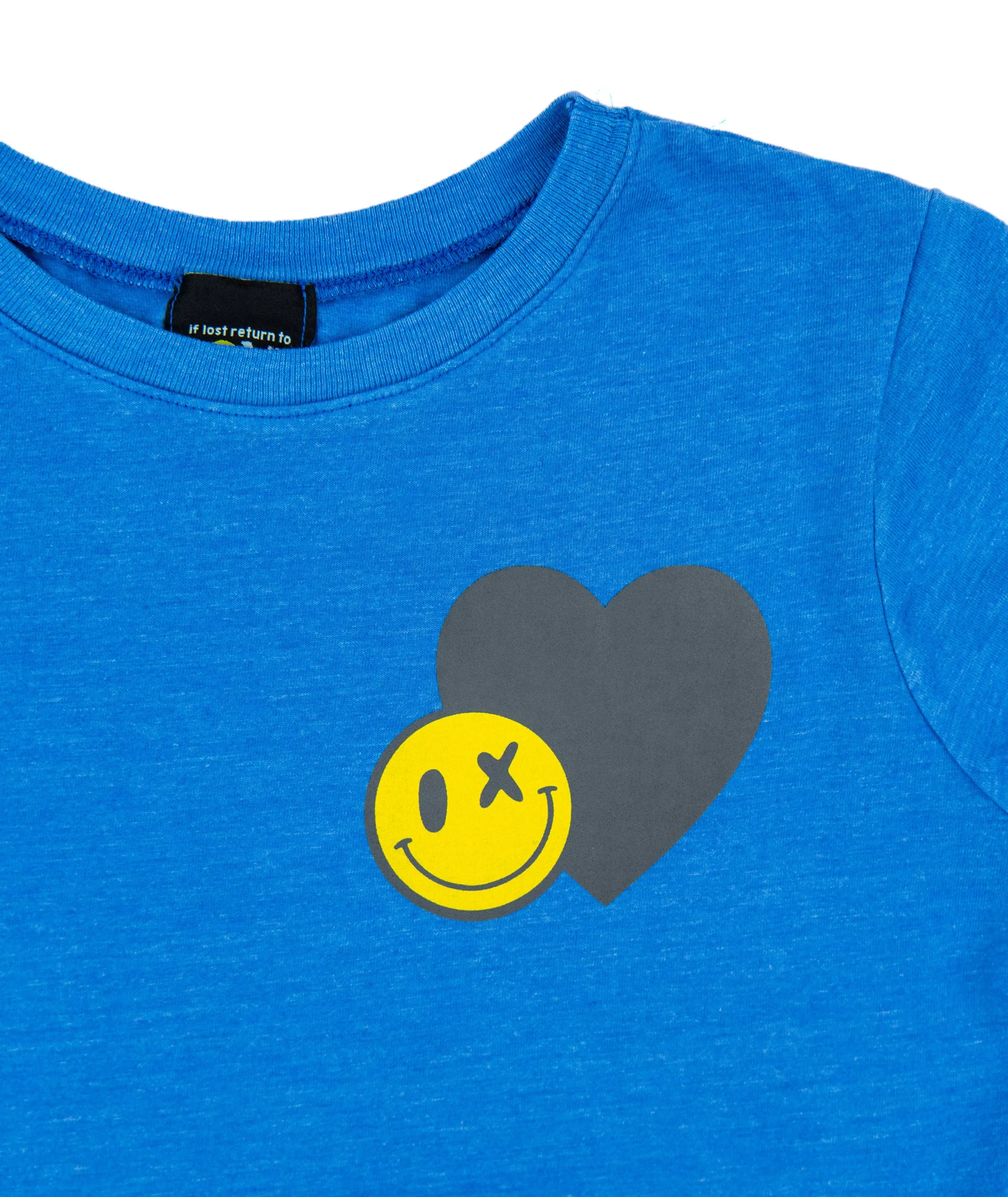 Love Junkie Girls Smile Heart Tee Slurpee Blue