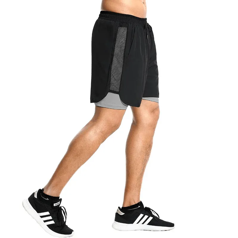 Mesh Men's Running Shorts with Elastic Liner - SF2161