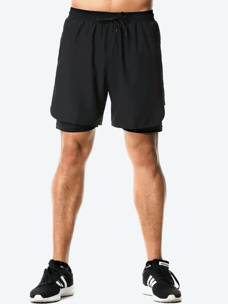 Mesh Men's Running Shorts with Elastic Liner - SF2161