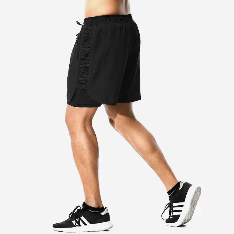 Mesh Men's Running Shorts with Elastic Liner - SF2161