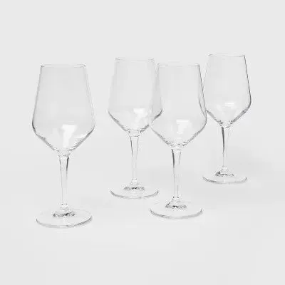 New - 15oz 4pk Glass Atherton White Wine Glasses - Threshold