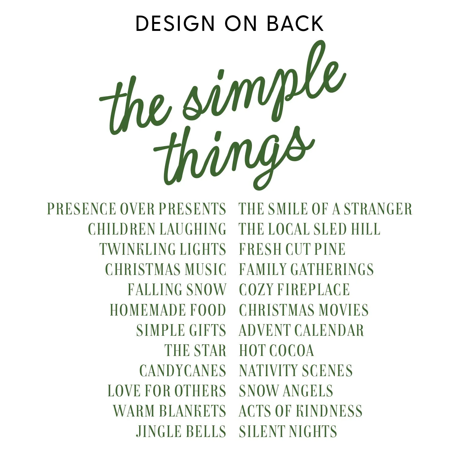 Notice The Simple Things - Simple Things List (f&b) - Baby Sleeper