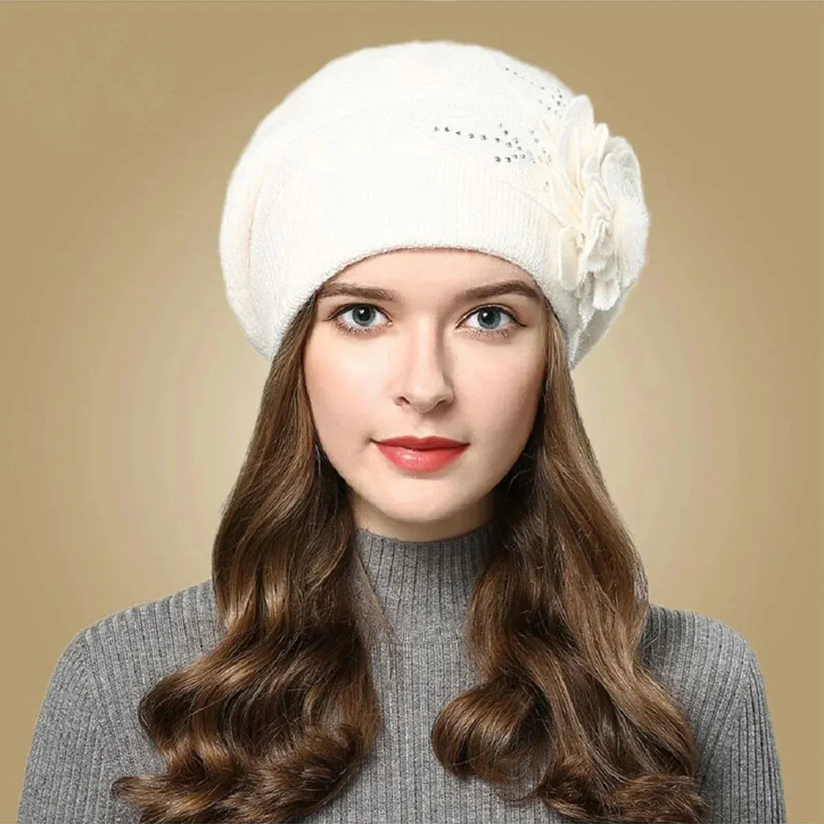 Plushed Rabbit Hair Ear Protection Hat - Fashionable and Versatile