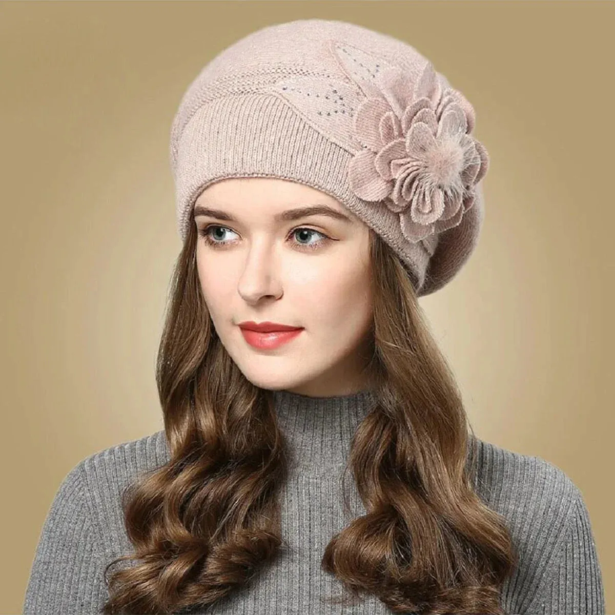 Plushed Rabbit Hair Ear Protection Hat - Fashionable and Versatile