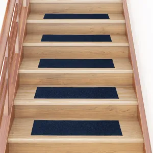 Self-adhesive Stair Mats Rectangular 15 pcs 76x20 cm Blue