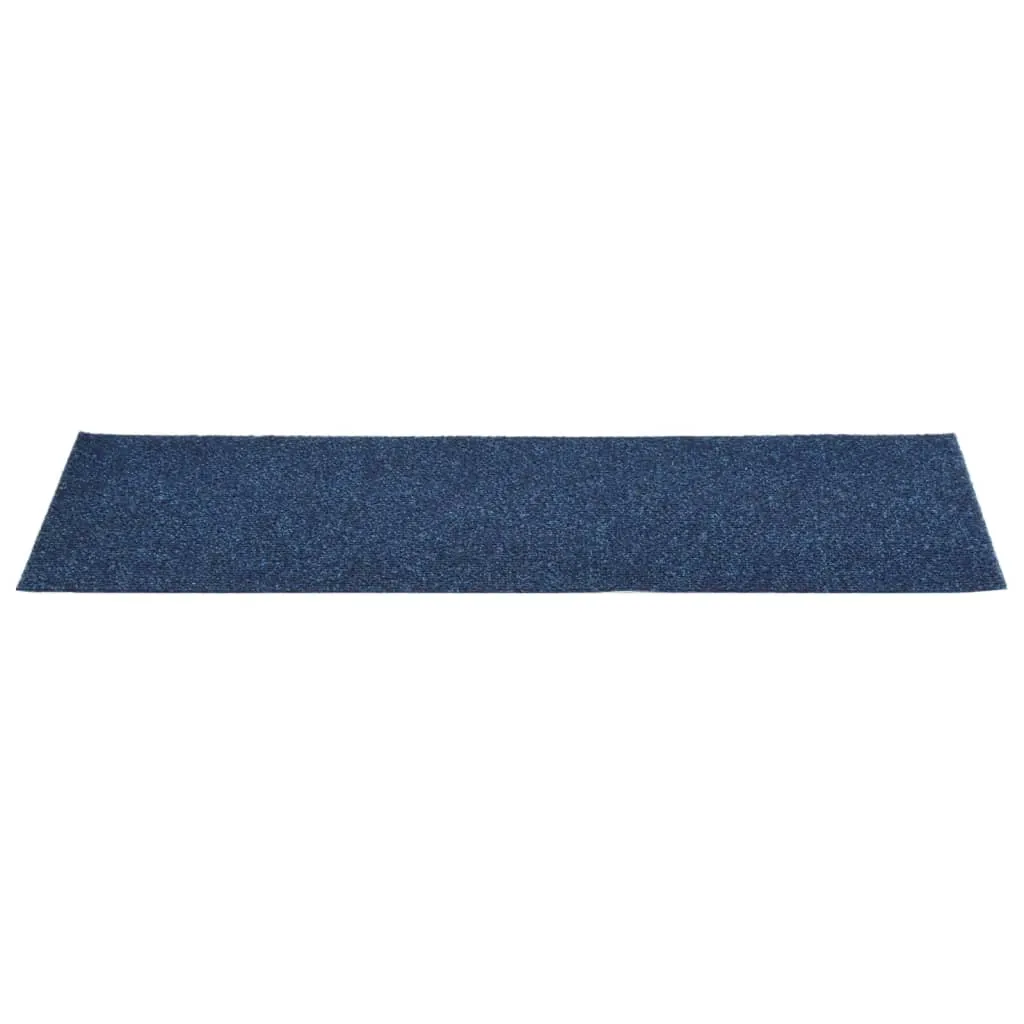 Self-adhesive Stair Mats Rectangular 15 pcs 76x20 cm Blue