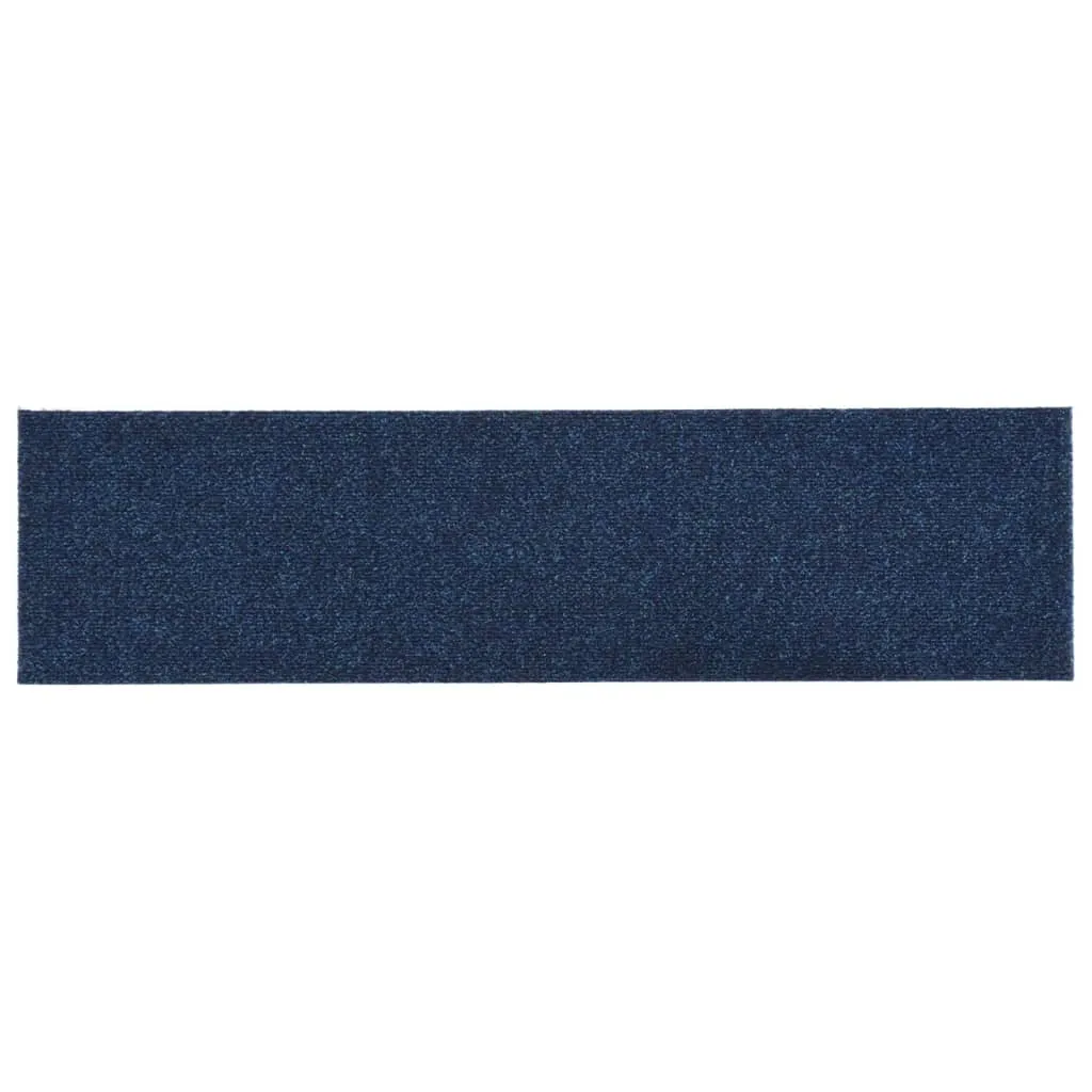 Self-adhesive Stair Mats Rectangular 15 pcs 76x20 cm Blue