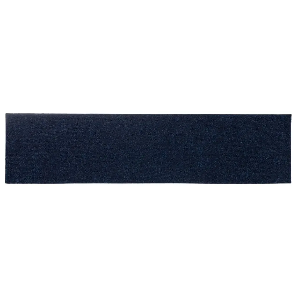 Self-adhesive Stair Mats Rectangular 15 pcs 76x20 cm Blue