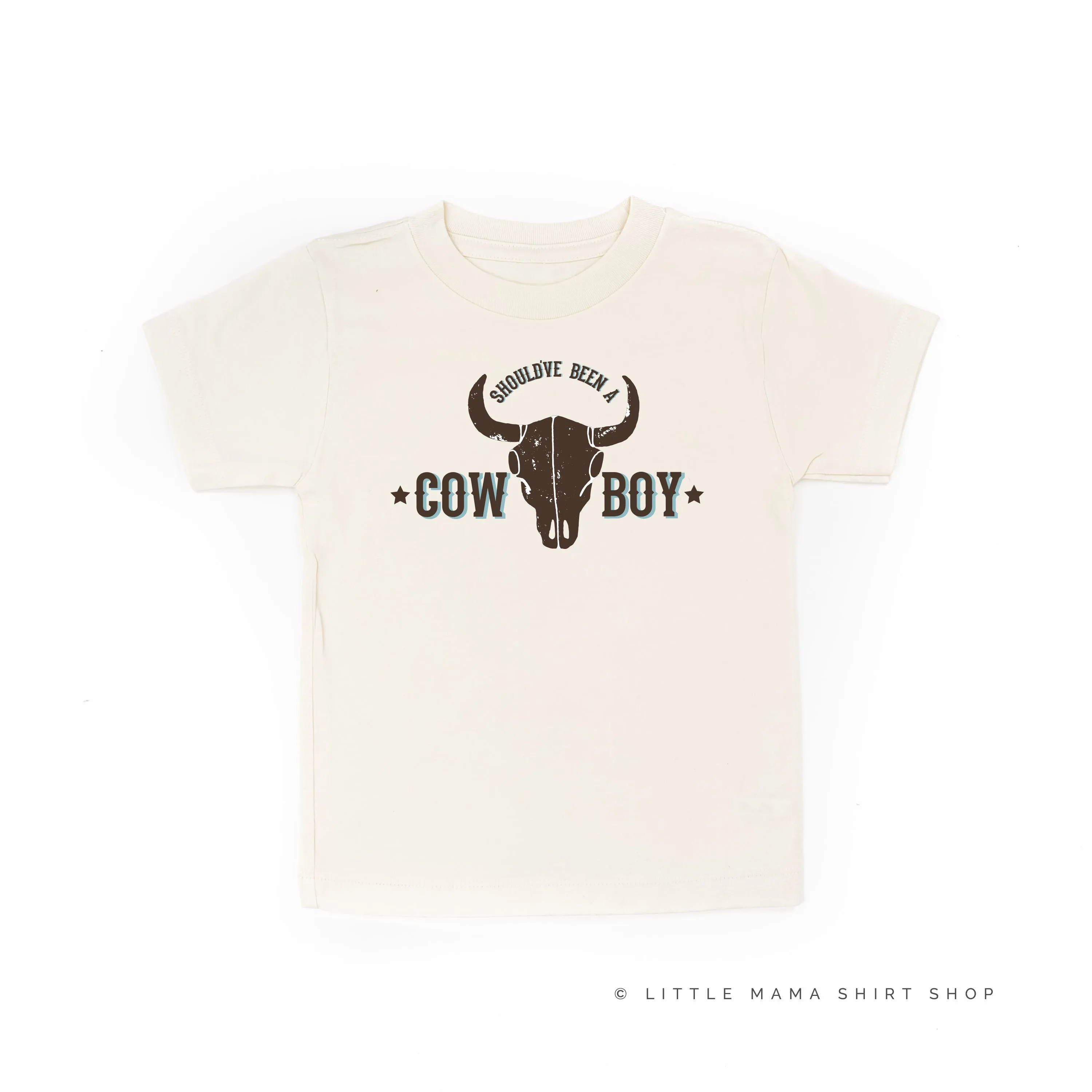 Should've Been a Cowboy - Distressed Design - Short Sleeve Child Shirt