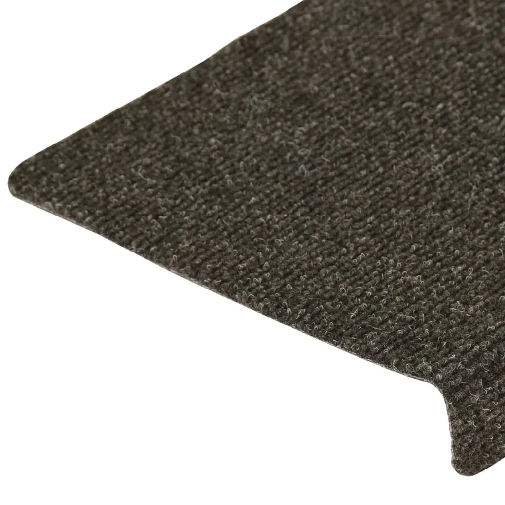 Stair Mats 15 pcs Needle Punch 65x21x4 cm Grey