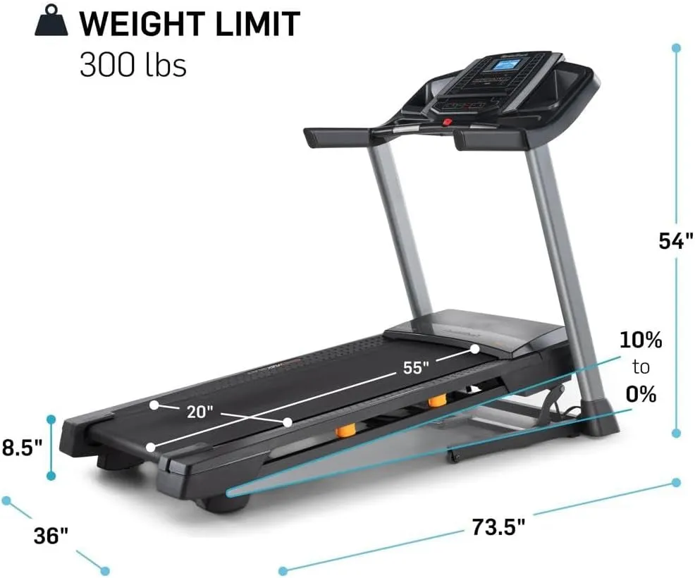 T Series 6.5S Treadmill   30-Day Ifit Membership ,Black/Gray